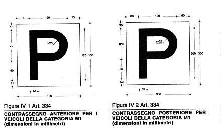 Contrassegni lettera "P"